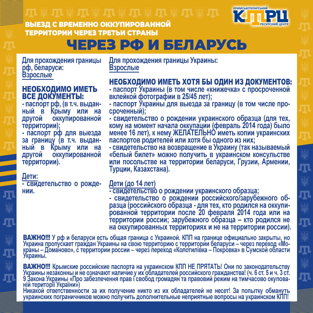 Як виїхати з окупованих територій України до третіх країн?